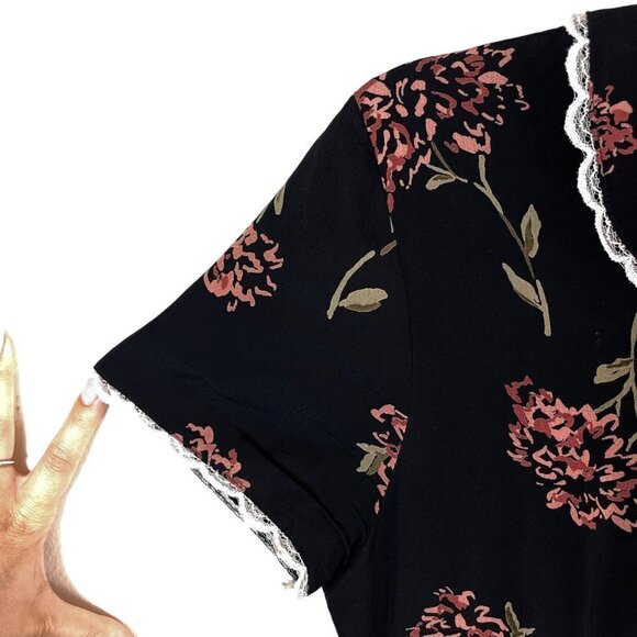 Christy Dawn The Sebastian Floral Short Sleeve Midi Dress Thulian Garden Size S - Picture 5 of 12